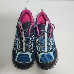 Merrell Moab FST Low Waterproof Hiking Shoes In Blue & Pink Size 6  121825-2824